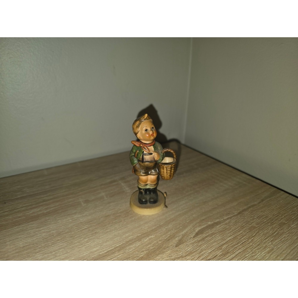 Goebel Hummel Village Boy Figurine 51 2/0 W Germany Vintage Porcelain Boy Basket